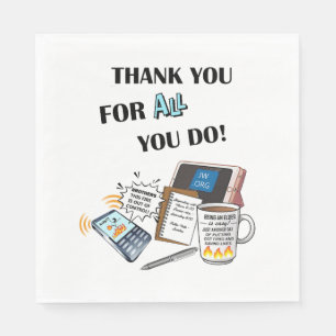 "Thank you Elders" (deserve double honor) Napkin