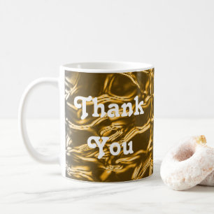 Thank You Elegant Abstract Gold Appreciation Coffee Mug