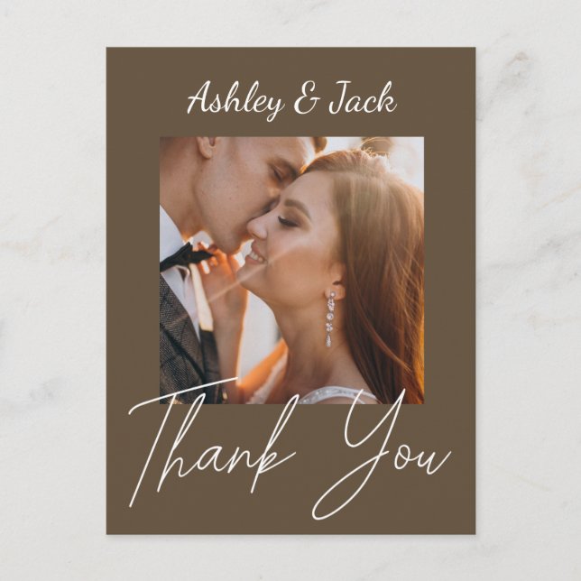  Thank you Elegant  Chic Photo  Postcard (Front)