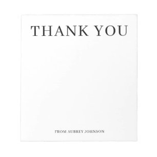 Thank You Elegant Simple Notepad