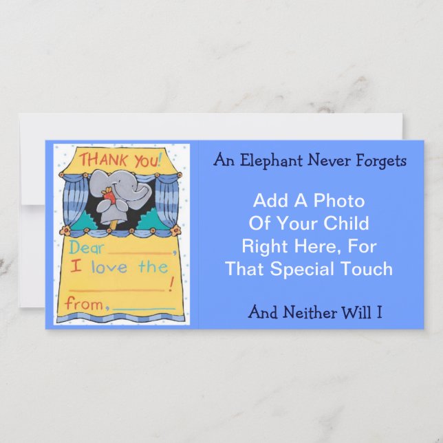 Thank You Elephant Card (Front)