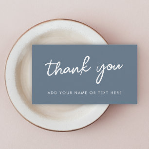 Thank you Enclosure Card   Minimal Blue Grey