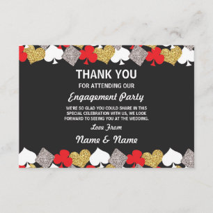 Thank You Engagement Wedding Las Vegas Casino Card