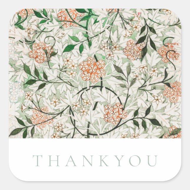 THANK YOU ENVELOPE SEAL : WILLIAM MORRIS : JASMINE (Front)