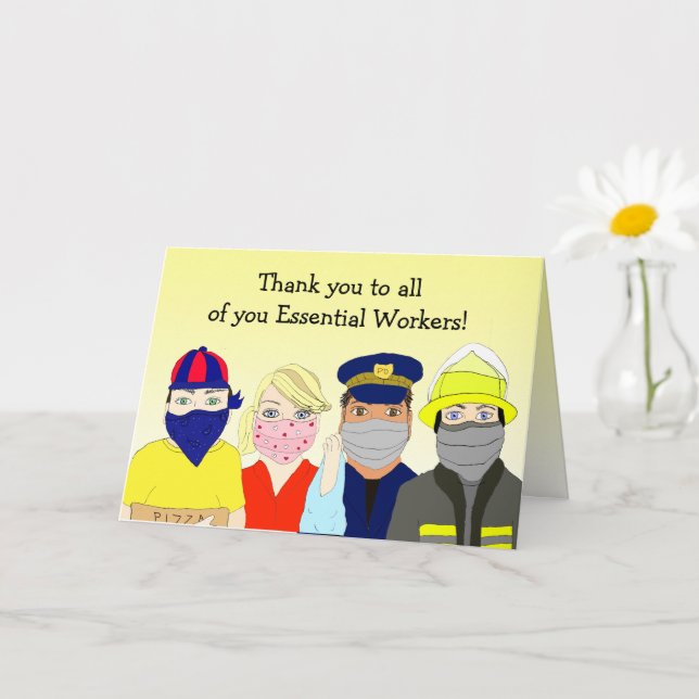 Thank You Essential Workers Card (Small Plant)