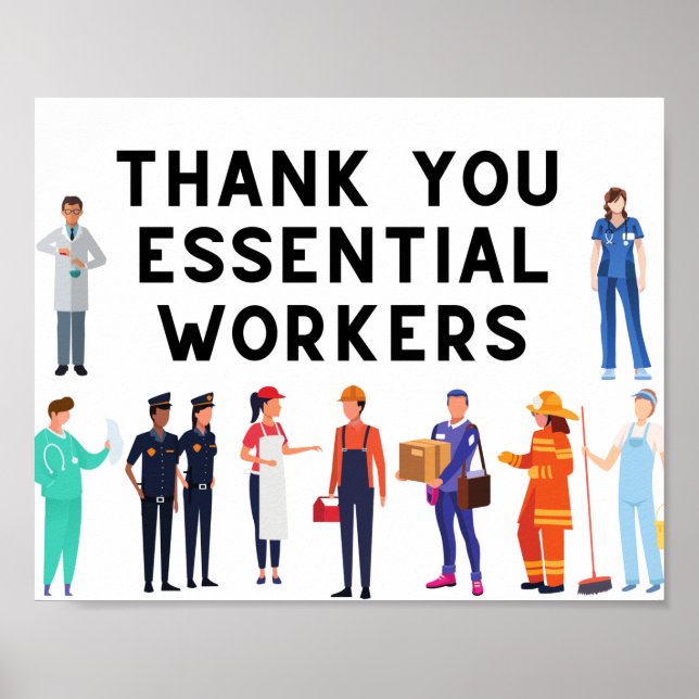 Thank You Essential Workers Poster (Front)