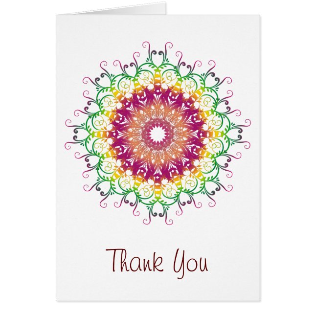 Thank You. Ethnic mandala. (Front)