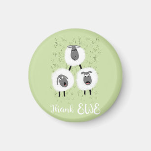 thank you ewe sheep farmer christmas ceramic orna magnet