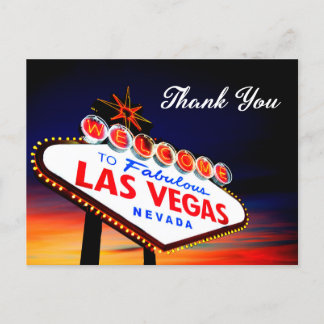 Thank You - Fabulous Las Vegas Nevada Sign Postcard