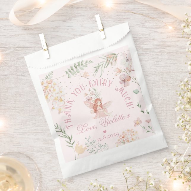 Thank you Fairy Much Fairy 1st Birthday Magical Favour Bag (Clipped)