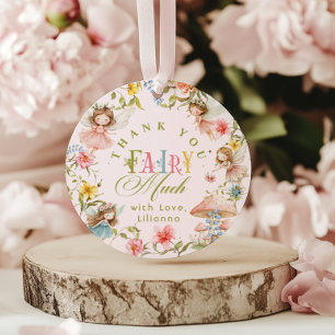 Thank you Fairy Much Fairy First Birthday Colorful Favour Tags