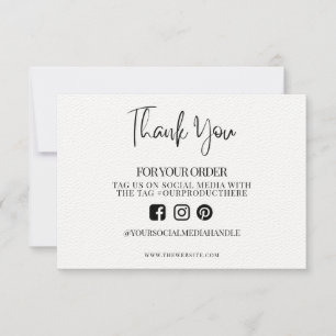 Thank you Fancy Calligraphy Custom Media Insert