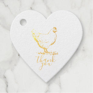 Thank You Farmhouse Chicken Hen Logo Luxury Favour Tags