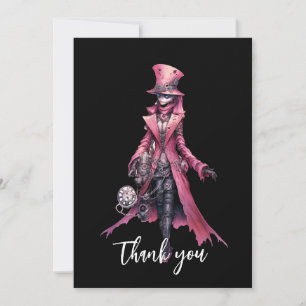 Thank you Fashion Steampunk Skeleton Ghost Card