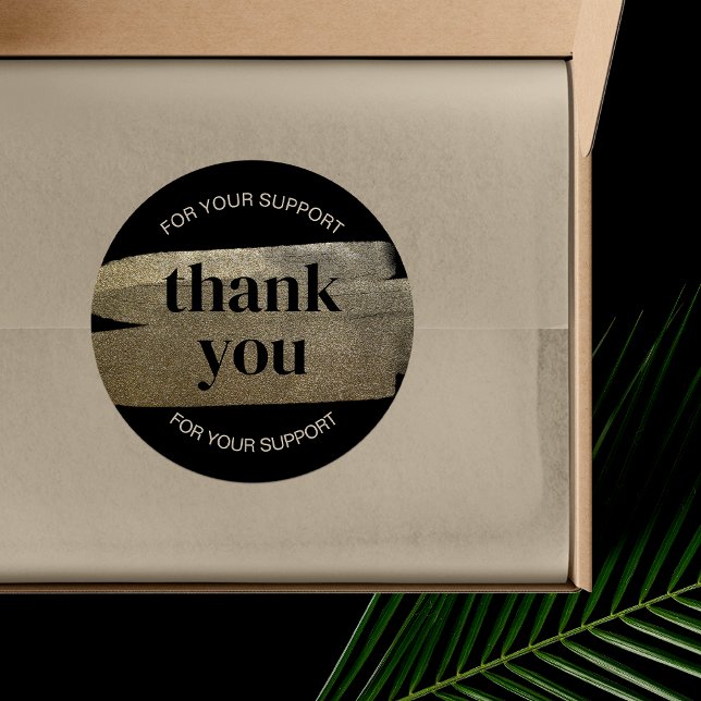 Thank You Faux Gold Brush Stroke Sticker (Creator Uploaded)