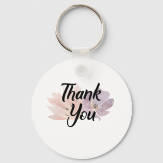 Thank You Favor Floral Key Ring