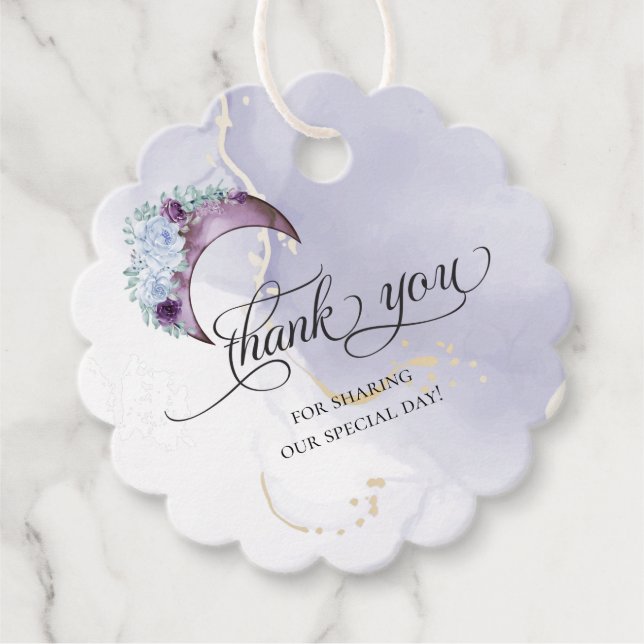 THANK YOU FAVOR TAG |  Amethyst Moon (Front)