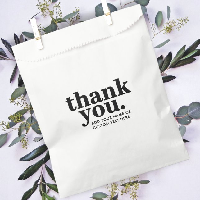 Thank you Favour Bag | Retro Black and White (Creator Uploaded)
