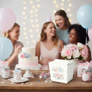 Thank You Favour Box with Blush Roses