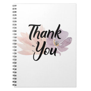 Thank You Favour Floral Notebook