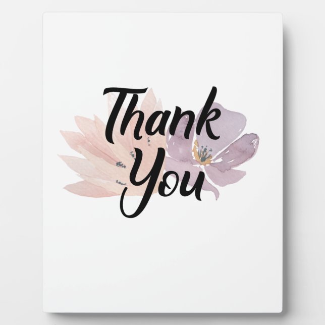 Thank You Favour Floral Plaque (Front)