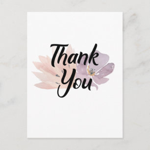 Thank You Favour Floral Postcard