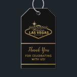 Thank You Favour Tags Las Vegas Wedding<br><div class="desc">Gold Las Vegas Welcome Sign gift bag tags and favour tags. Click CUSTOMIZE FURTHER to change the background and text colour,  fonts and design for a truly personalised Vegas gift tag. Check out our whole collection of gold Vegas wedding invitations,  stationery and accessories for a Vegas destination wedding.</div>