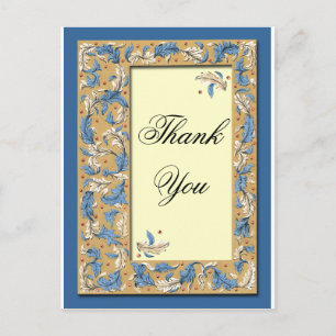 Thank You Feathers Customisable Postcard