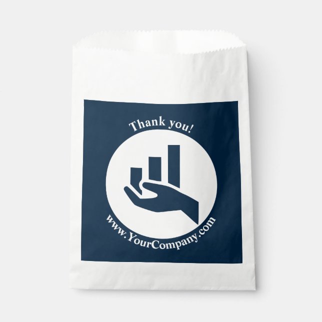 Thank You Financial Planner White-Blue  Favour Bag (Front)
