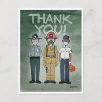 Thank You First Responders Postcard