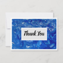Thank You Flat 3.5" x 5" Notecard - Blue