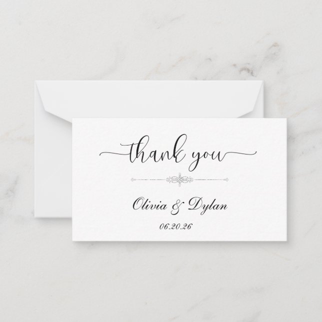 Thank You Flat Note Card (Front)