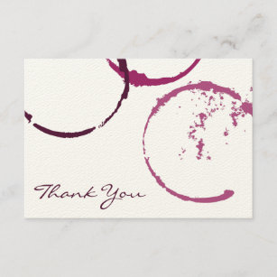 Thank You Flat Note Cards | Wine Stain Rings