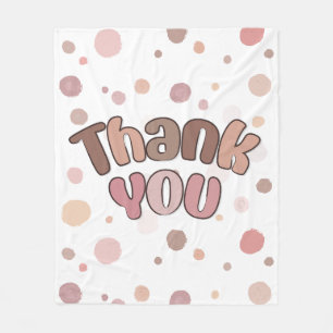 Thank you fleece blanket