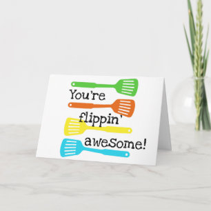 Thank you Flippin' awesome Bright kitchen gadgets Card