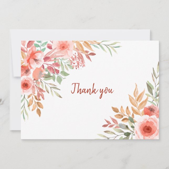 Thank You Floral Card (Front)