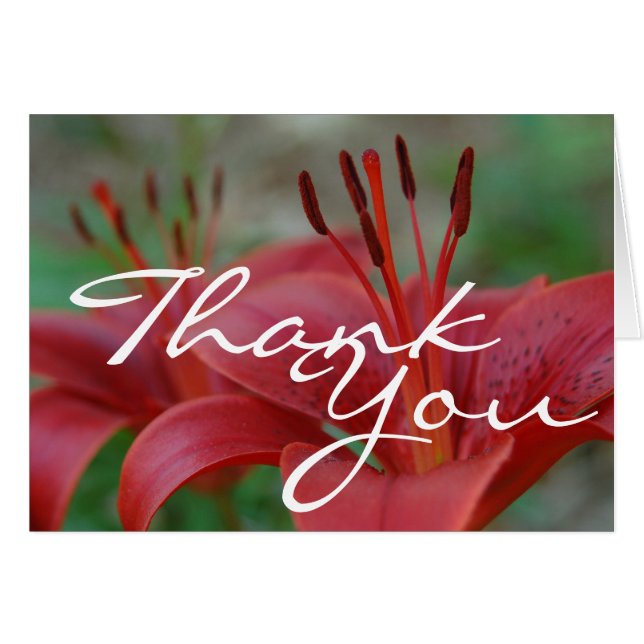 Thank You Floral Card (Front Horizontal)
