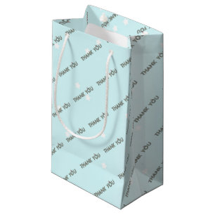 Thank You Floral Outlined with Star Small Gift Bag