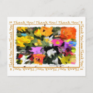 Thank You Floral Postcard