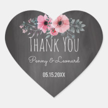Thank You Floral | Wedding Favour Chalkboard