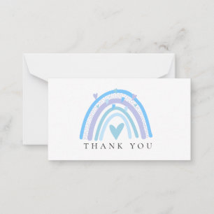 Thank you floralist card with rainbow