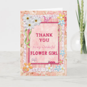 Thank you Flower Girl, flowers craft card