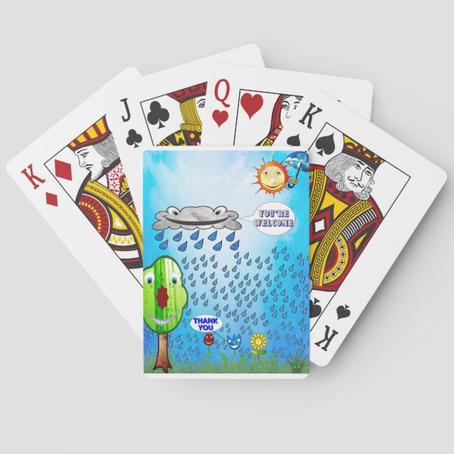 Thank You Flower Playing Cards (Back)