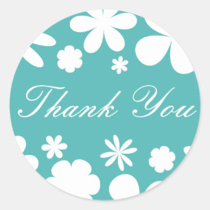 Thank You Flower Power Envelope Sticker Seal
