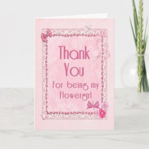 Thank you flowergirl card