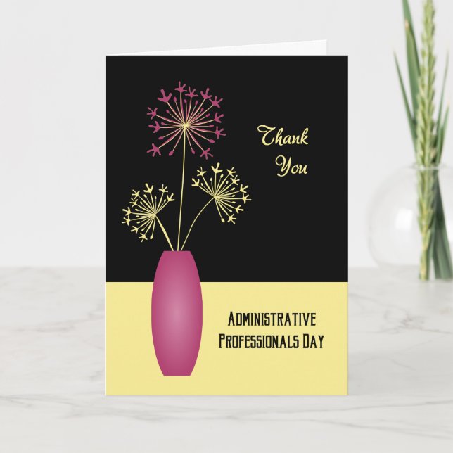 Thank you flowers administrative professionals day card (Front)