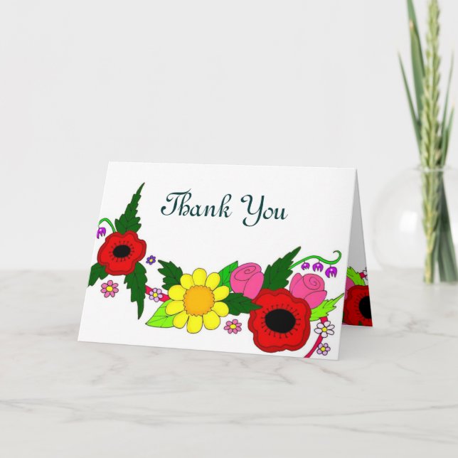 Thank You Flowers Card (Front)