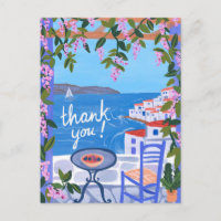 THANK YOU Flowers Terrace Greek Island