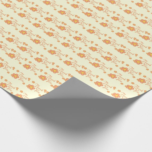 Thank You Flowers Wrapping Paper (Corner)