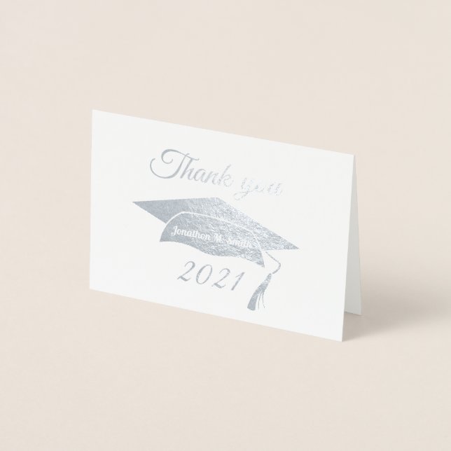 Thank you Foil Graduation Card (Front)
